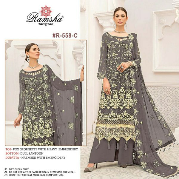 RAMSHA FASHION R 558 C PAKISTANI SUITS IN INDIA