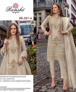 RAMSHA FASHION R 567 A PAKISTANI SUITS IN INDIA