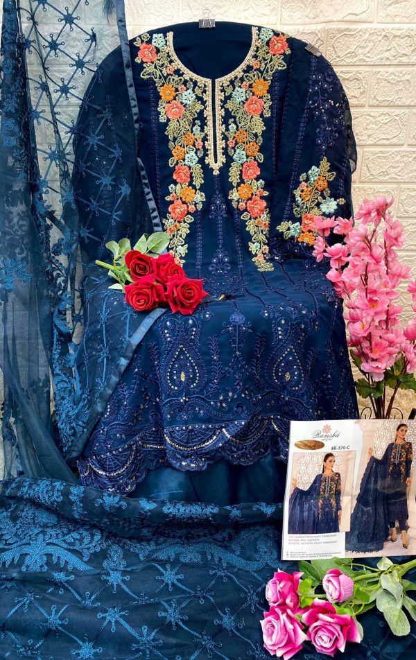 RAMSHA FASHION R 570 C PAKISTANI SUITS IN INDIA