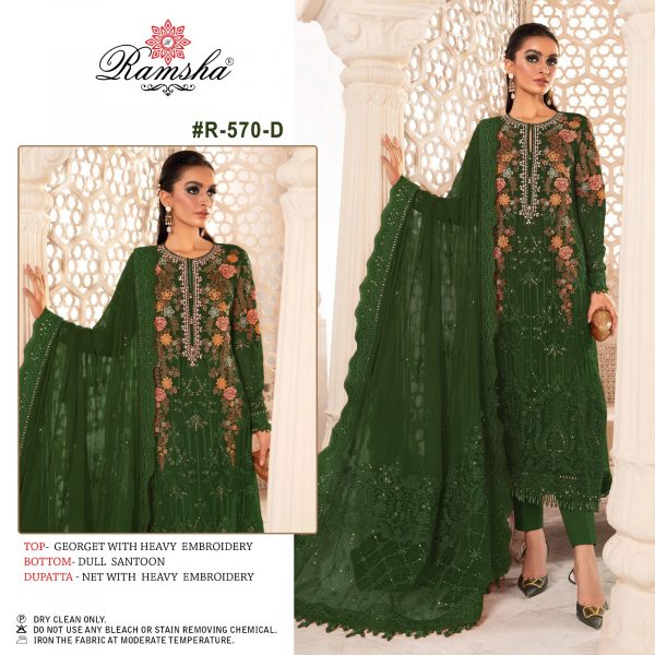 RAMSHA FASHION R 570 D PAKISTANI SUITS IN INDIA