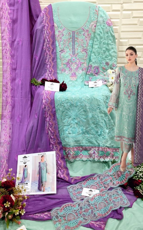 SANA MARYAM SM 137 RAMSHA PAKISTANI SUITS