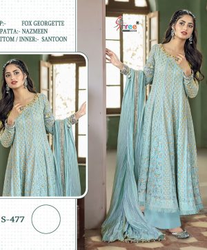 SHREE FABS 477 GEORGETTE SALWAR KAMEEZ WHOLESALE