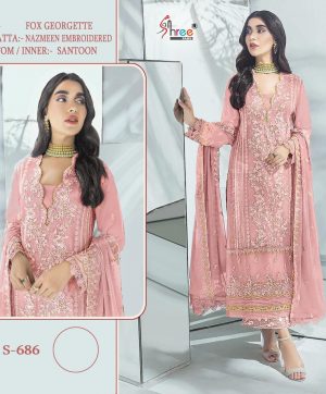 SHREE FABS 686 GEORGETTE SALWAR KAMEEZ