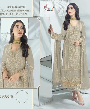 SHREE FABS 686 B GEORGETTE SALWAR KAMEEZ