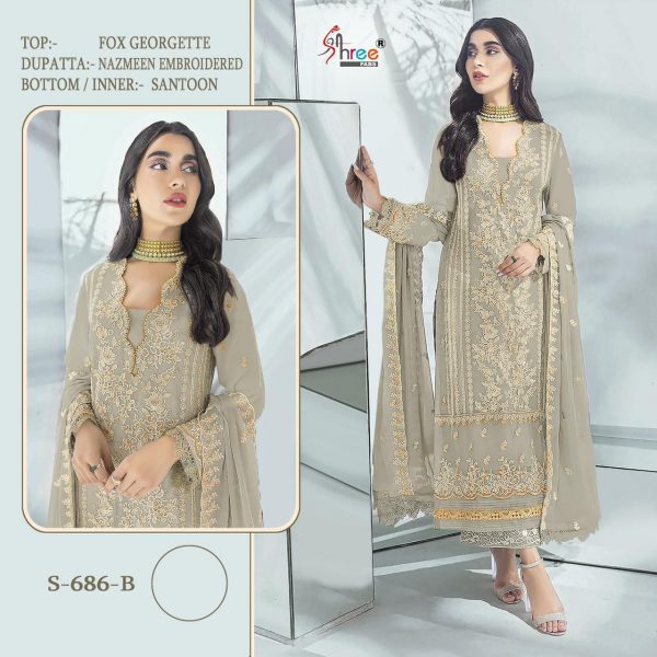 SHREE FABS 686 B GEORGETTE SALWAR KAMEEZ