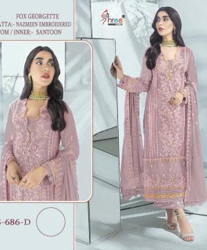 SHREE FABS 686 D GEORGETTE SALWAR KAMEEZ