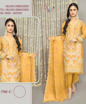 SHREE FABS 750 C ORGANZA SALWAR KAMEEZ ONLINE