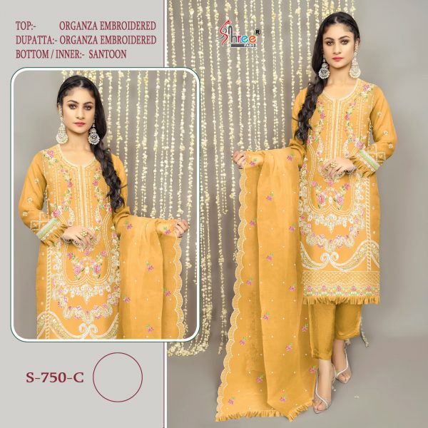 SHREE FABS 750 C ORGANZA SALWAR KAMEEZ ONLINE