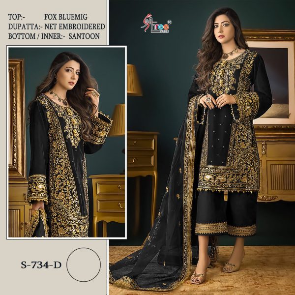 SHREE FABS S 734 D PAKISTANI SUITS MANUFACTURER