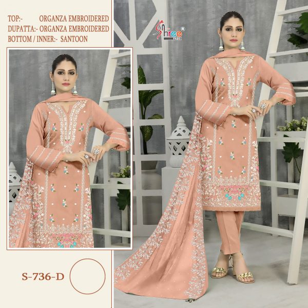 SHREE FABS S 736 D PAKISTANI SUITS IN INDIA