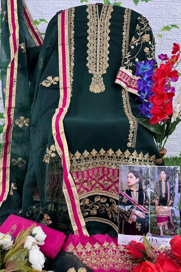 ZAHA 10122 PAKISTANI GEORGETTE SUITS ONLINE