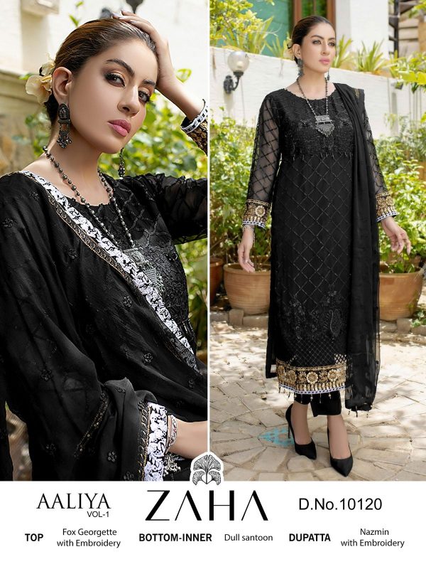 ZAHA 10120 PAKISTANI GEORGETTE SUITS ONLINE