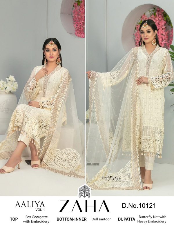 ZAHA 10121 PAKISTANI GEORGETTE SUITS ONLINE