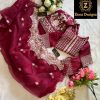 ZIAAZ 7773 109 NOOR CREAM CHERRY PAKISTANI SUITS