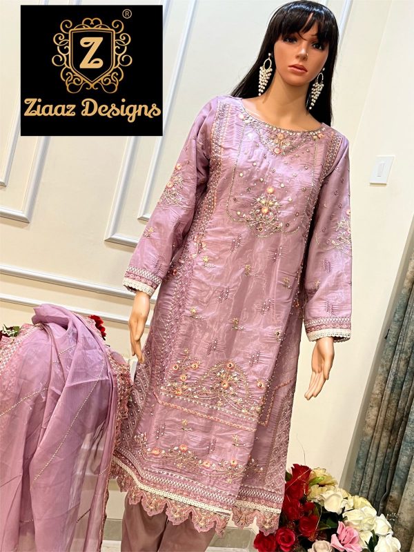 ZIAAZ 7773 134 NOOR MAUVE PAKISTANI SUITS