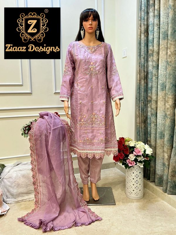 ZIAAZ 7773 134 NOOR MAUVE PAKISTANI SUITS