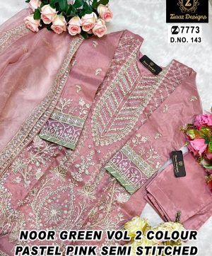 ZIAAZ 7773 143 NOOR GREEN VOL 2 PAKISTANI SUITS