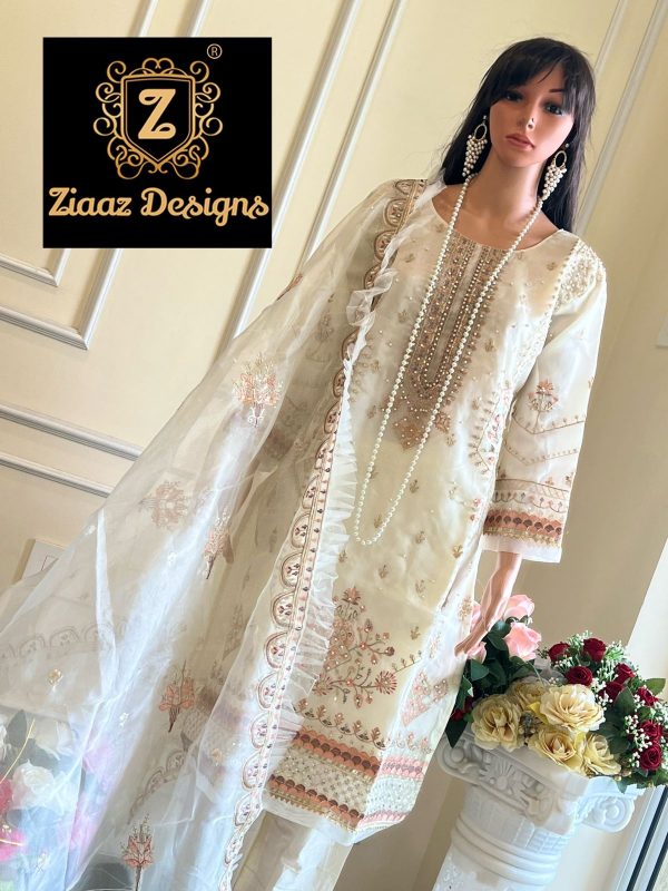 ZIAAZ 7773 NOOR BEIGE READYMADE PAKISTANI SUITS