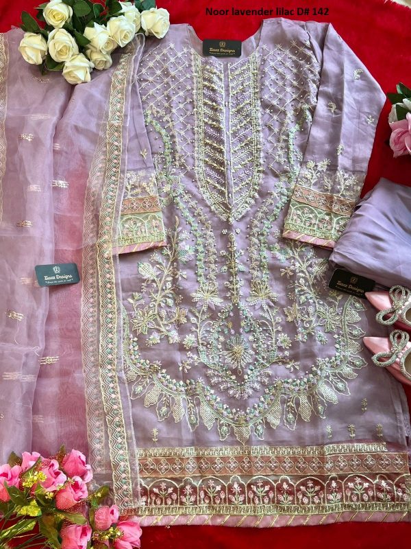 ZIAAZ 7773 NOOR LAVENDER LILAC READYMADE SUITS