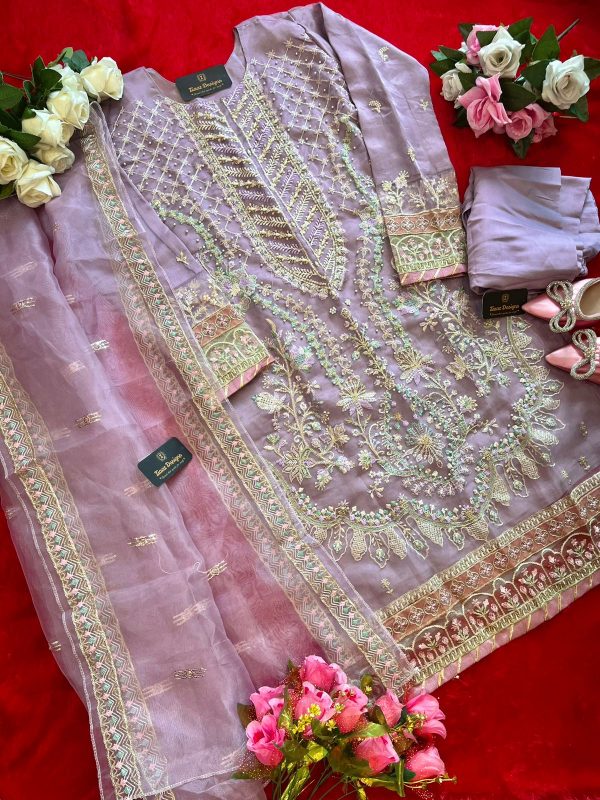 ZIAAZ 7773 NOOR LAVENDER LILAC READYMADE SUITS