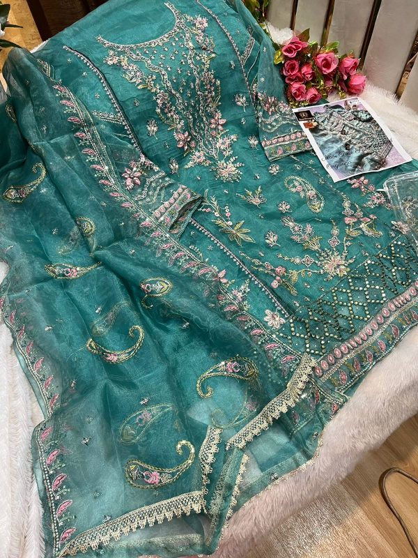 ZIAAZ DESIGNS 7773 NOOR PINE PAKISTANI SUITS