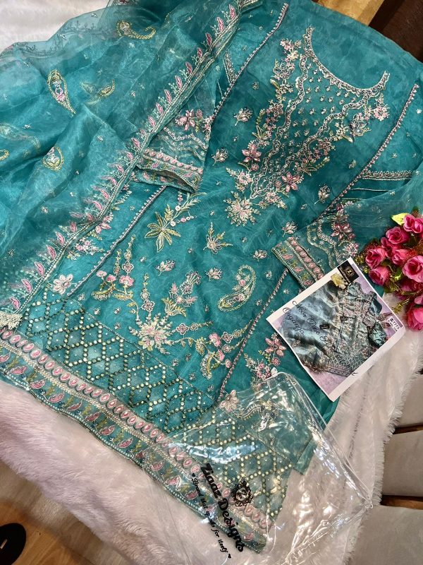 ZIAAZ DESIGNS 7773 NOOR PINE PAKISTANI SUITS