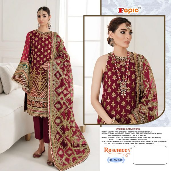 FEPIC C 1550 C PAKISTANI SUITS WHOLESALER