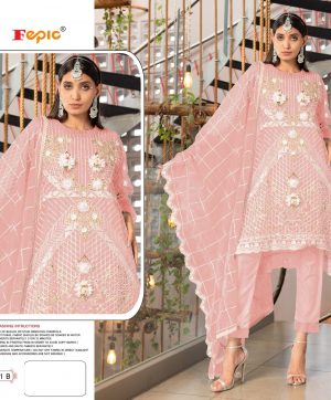 FEPIC 1581 B ORGANZA PAKISTANI SUITS ONLINE