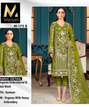 MARIYAH 175 B ORGANZA PAKISTANI SUITS ONLINE