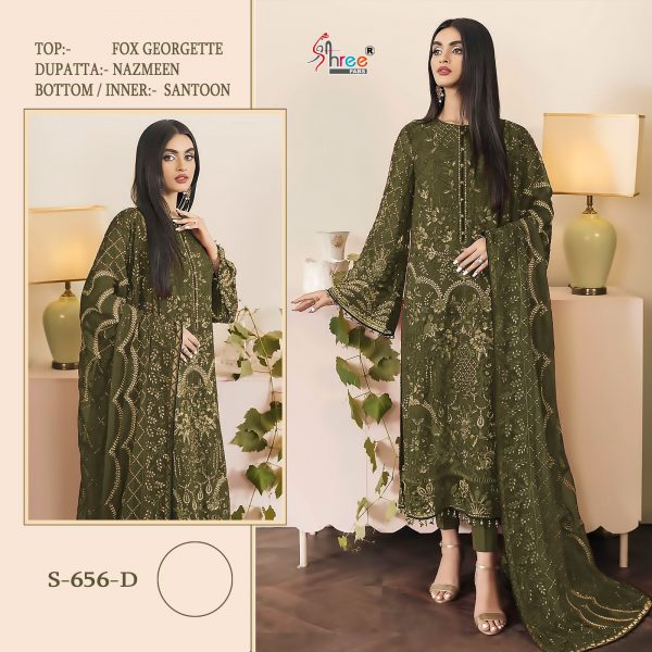 SHREE FABS 656 D GEORGETTE PAKISTANI SUITS