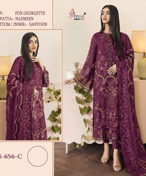 SHREE FABS 656 C GEORGETTE PAKISTANI SUITS