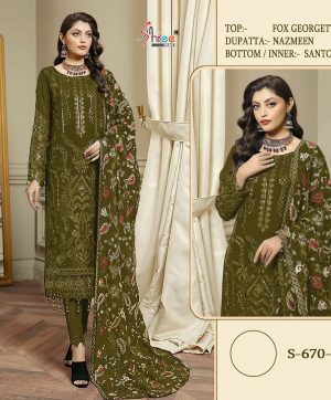 SHREE FABS 670 B WHOLESALE PAKISTANI SUITS