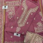 VS FASHION 201 PINK GEORGETTE PAKISTANI SUITS
