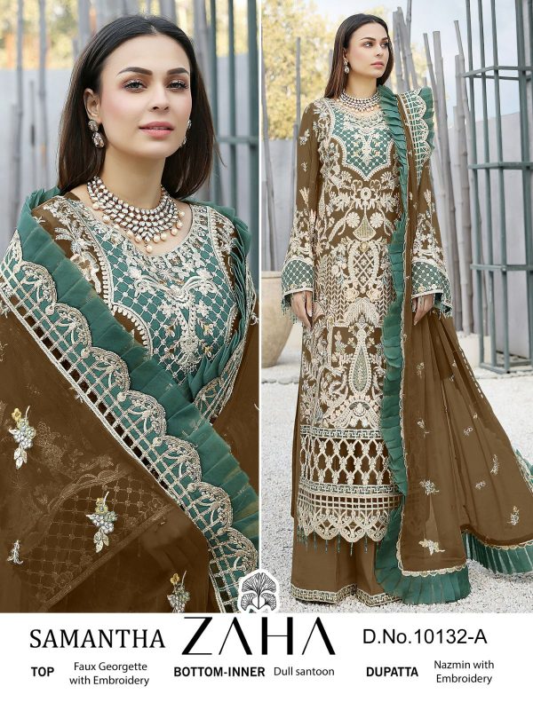 ZAHA 10132 A GEORGETTE PAKISTANI SUITS