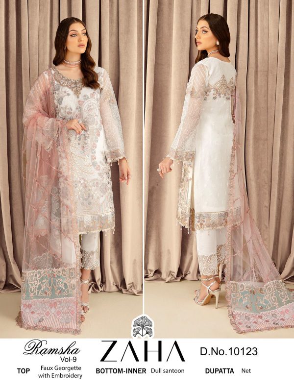 ZAHA 10123 GEORGETTE PAKISTANI SUITS ONLINE