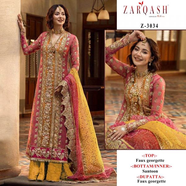 ZARQASH 3024 PAKISTANI SUITS WHOLESALER
