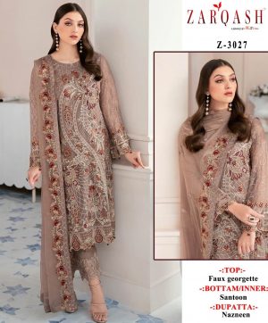 ZARQASH 3027 GEORGETTE PAKISTANI SUITS ONLINE