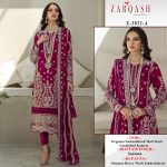 ZARQASH 3033 A ORGANZA PAKISTANI SUITS