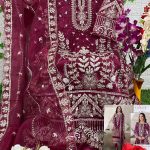 ZARQASH 3033 A ORGANZA PAKISTANI SUITS