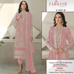 ZARQASH 3033 D ORGANZA PAKISTANI SUITS