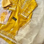 ZIAAZ DESIGNS 248 YELLOW ORGANZA SALWAR KAMEEZ