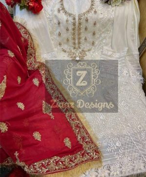 ZIAAZ DESIGNS WHITE NOOR PAKISTANI SUITS