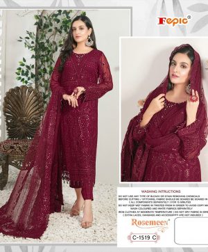 FEPIC 1519 C ROSEMEEN PAKISTANI SUITS WHOLESALER