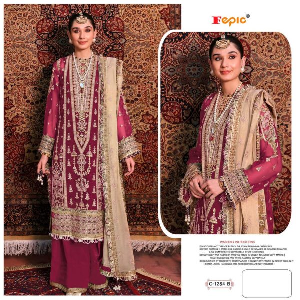 FEPIC C 1284 B ROSEMEEN PAKISTANI SUITS IN INDIA