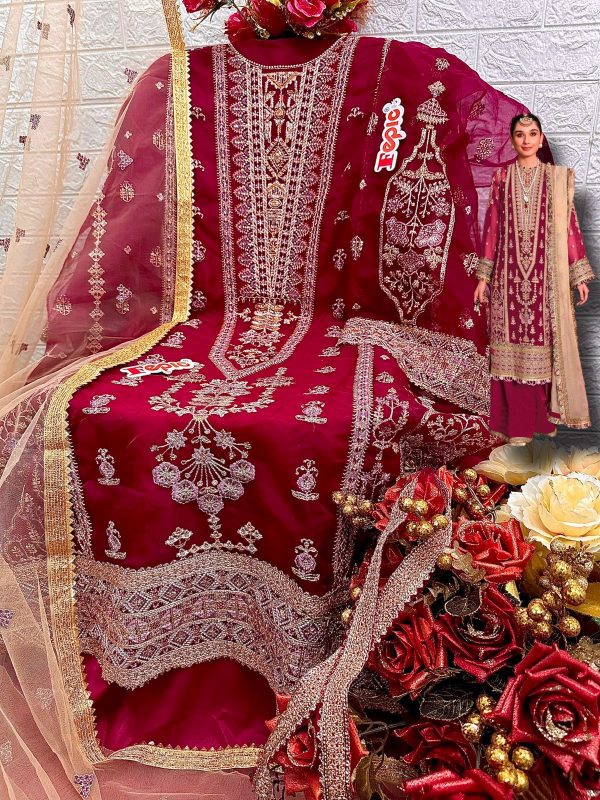 FEPIC C 1284 B ROSEMEEN PAKISTANI SUITS IN INDIA