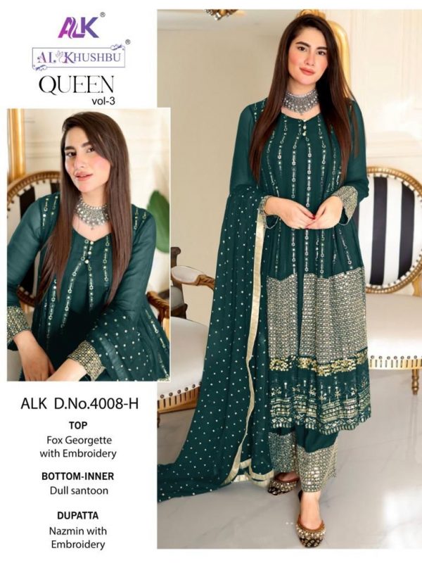 AL KHUSHBU ALK 4008 H QUEEN VOL 3 SALWAR SUITS