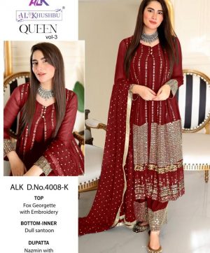 AL KHUSHBU ALK 4008 K QUEEN VOL 3 SALWAR SUITS