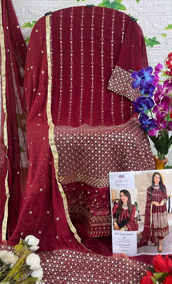 AL KHUSHBU ALK 4008 K QUEEN VOL 3 SALWAR SUITS