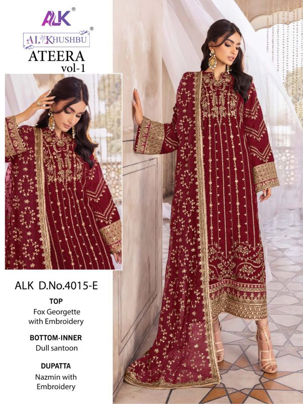 AL KHUSHBU ALK 4015 E ATEERA VOL 1 SALWAR SUITS