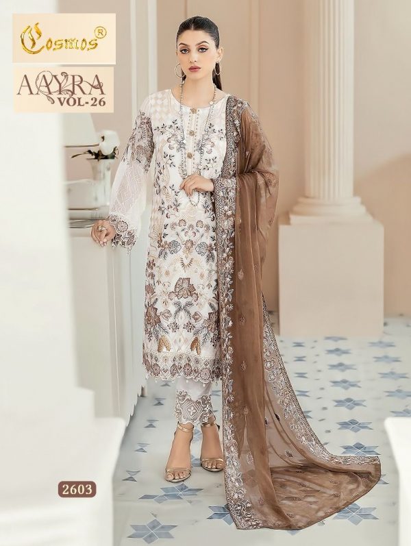 COSMOS 2603 AAYRA VOL 26 PAKISTANI SUITS